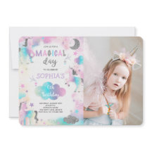 Foto de Aniversário do Unicórnio Magical Silver Gl