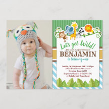 Foto de aniversário do zoológico Safari da selva a