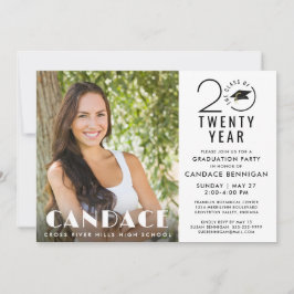 Convite Foto de ano de classe de Na moda de graduação mode