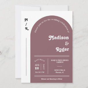 Convite Foto de Arco Retroativo Dusty RPTO Código QR RSVP