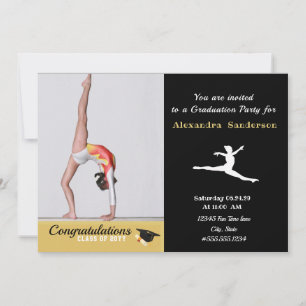Convite Foto de atleta de ginástica turma de formatura de
