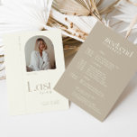 Convite Foto de Bachelorette mínima moderna "Última Fuga"<br><div class="desc">Quer você esteja planejando um cheio de fim de semana de spa pampering, aventuras selvagens, ou vida noturna exclusiva, este convite estabelece o palco para uma celebração extraordinária. Personalize os detalhes para refletir seu próprio evento, incluindo a data, hora, local e quaisquer instruções especiais. Projetado para coordenar com a coleção...</div>