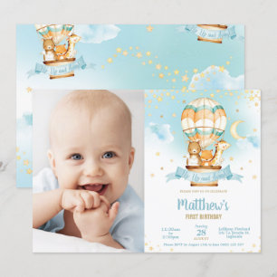 Convite Foto de Baile de Aniversário Cachorro de Ar Quent