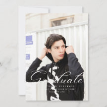 Foto de Caligrafia Roxa Simples da Formatura Preta