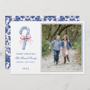 Convite Foto de caneta doce rosa e azul do avô do milênio