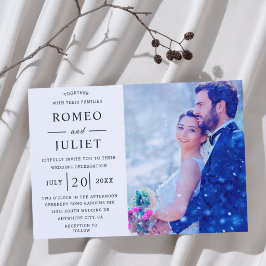 Convite Foto de casal romântico Casamento