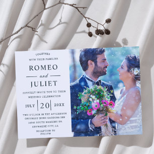 Convite Foto de casal romântico Casamento