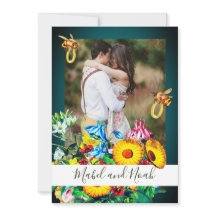 Foto de Casamento Abelhas Florais Emerald Dourado