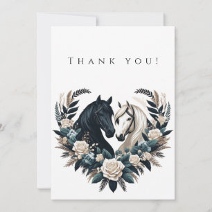 Convite Foto de Casamento - Agradecimento - Cavalo no Amor