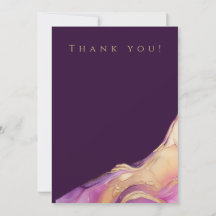 Foto de Casamento - Agradecimento - Roxo e Dourado