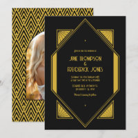 Foto de casamento Art Deco em Noir & Champagne Gol