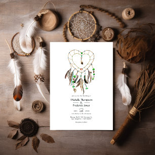 Convite Foto de casamento boêmio tribal lendário indiano