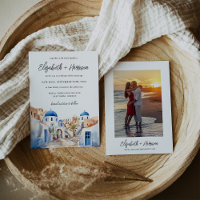 Foto de Casamento da Grécia Watercolor Santorini
