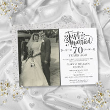 Foto de casamento de 70º aniversário de casamento