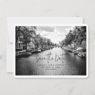 Convite Foto de casamento de Amsterdã Salvar a Data