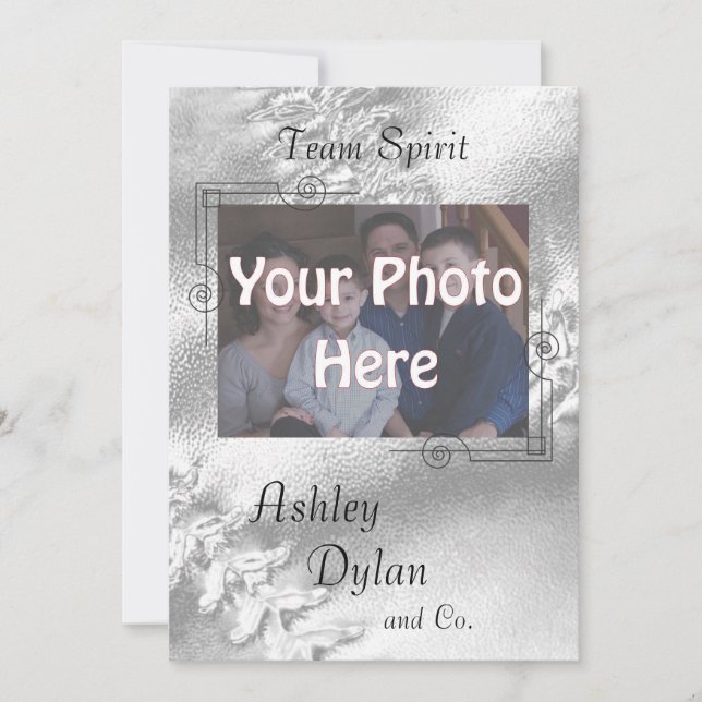 Convite Foto de casamento de família mista de esportes de  (Frente)