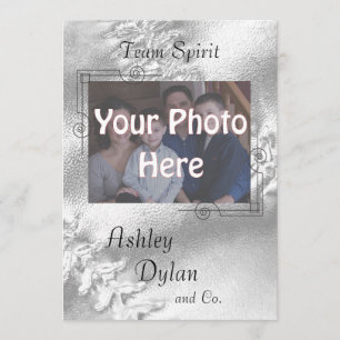 Convite Foto de casamento de família mista de esportes de 