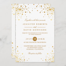 Foto de Casamento de Portas Confetti Douradas da M