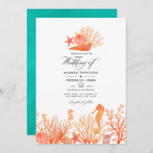 Foto de Casamento de Turquesa e Coral Beach