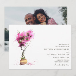 Convite Foto de Casamento de Verão em Destino Turístico