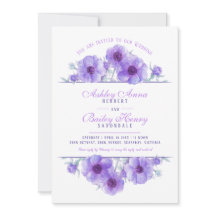 Foto de casamento floral com anêmona roxa