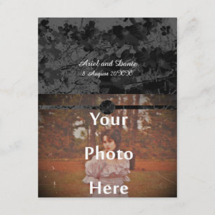 Convite Foto De Casamento Floral De Noite Gótico Manipula