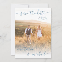 Convite Foto de casamento minimalista Salvar a data Convit