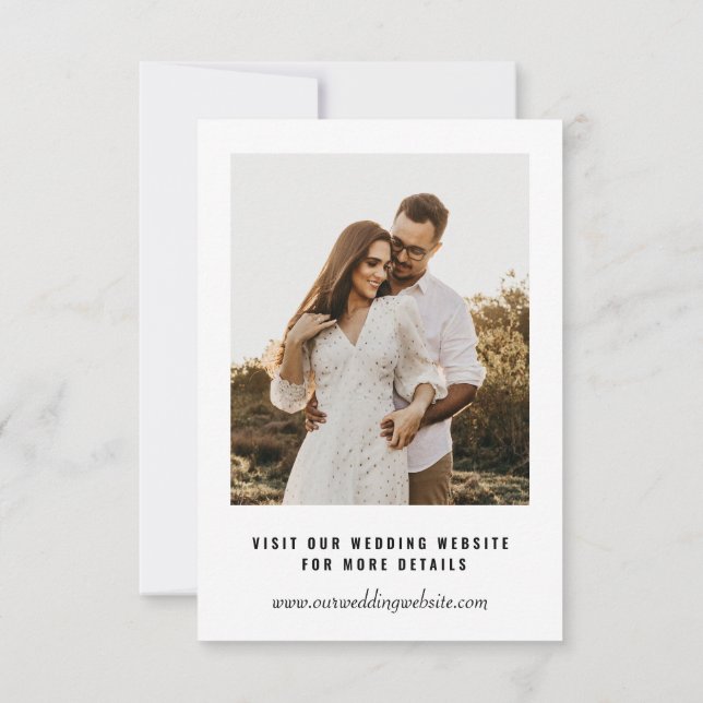 Convite Foto de casamento para salvar a data | Sobreposiçã (Verso)