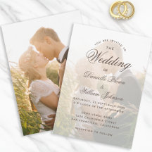 Foto de casamento transparente com caligrafia eleg