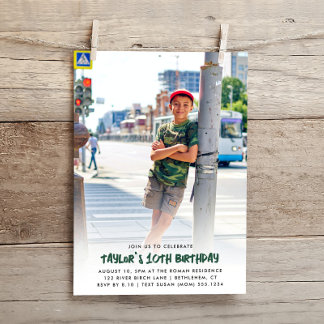 Convite Foto de cheio personalizada em qualquer aniversári