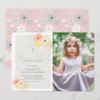 Foto de Cinza rosa, menina Floral Foto Primeira Co
