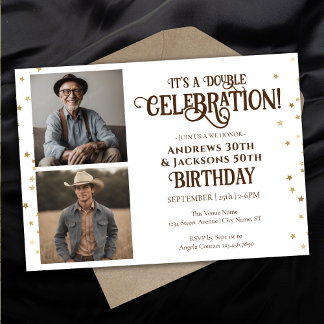 Convite Foto de Confetti em Estrela de Festa de aniversári