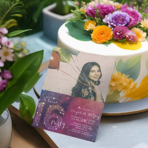 Convite Foto de constelações de galáxias de Festa de an