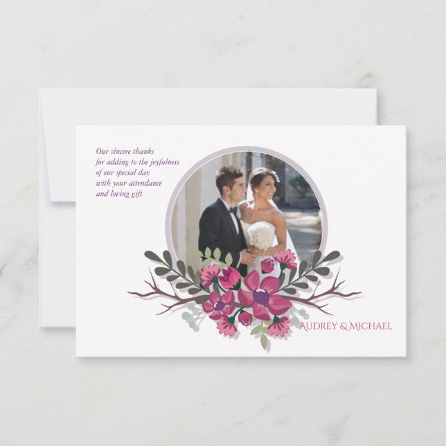 Convite Foto de Dogwood Obrigado Notecard (Frente)