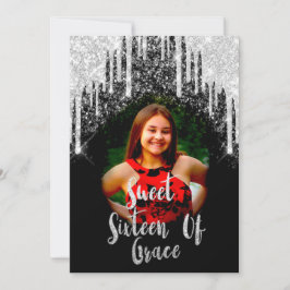 Convite Foto de Drivers de Prata de Cinza Vermelha da Swee