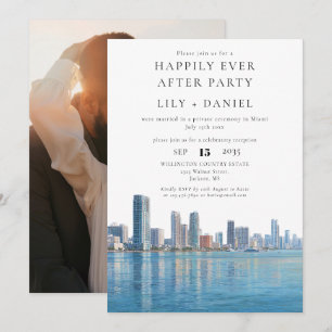 Convite Foto de Feliz para Sempre Casamento em Miami