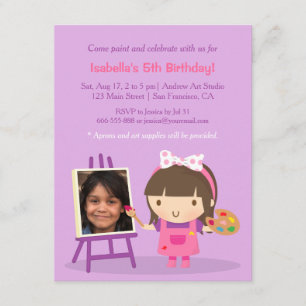 Convite Foto de Festa de aniversário de Artesanatos de pi