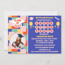 Convite Foto de Festa de formatura de Pickleball Retroativ