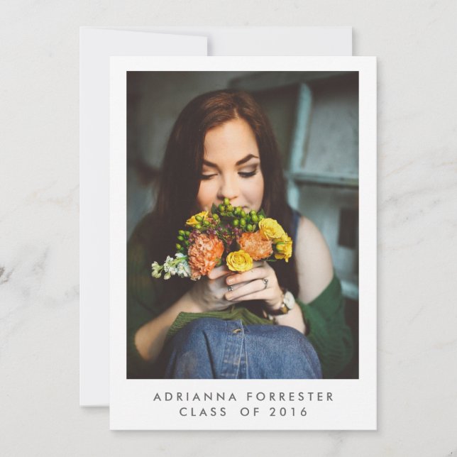 Convite Foto de Festa de formatura simples (Frente)