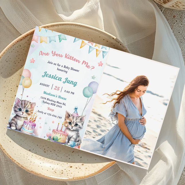 Convite Foto de Festa de Gato de Gato Gato Gato e Gato de  (Criador carregado)