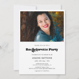 Convite Foto de Festa de solteira do script de revisão Vin