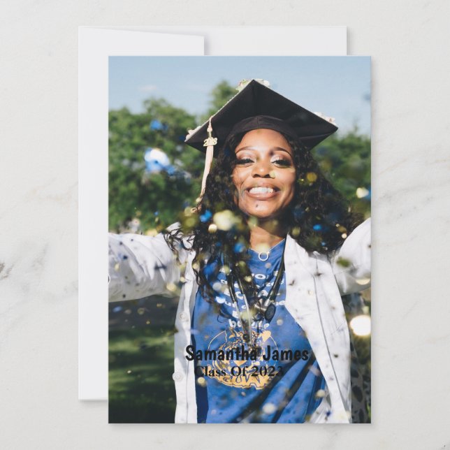 Convite Foto de Formatura Personalizada com Nome (Frente)