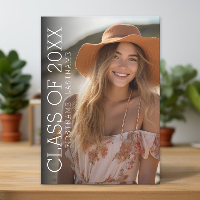Convite Foto de Formatura - Turma de Qualquer Ano Festa de (Custom Graduation Announcement and Invitation)