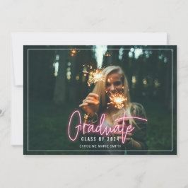 Convite Foto de graduação do Formando Neon