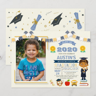 Convite Foto de Graduação Escolar para Crianças