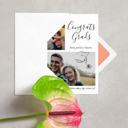 Convite Foto de Graduação Irmãos Então e Agora