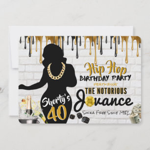 Convite Foto de Hip Hop para Aniversário de 40 anos