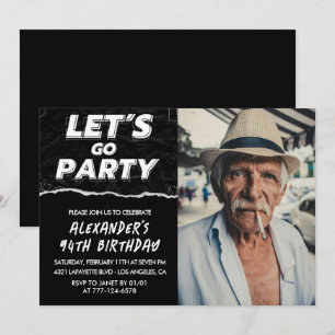 Convite Foto de Homens Negros VAMOS FESTEJAR 94º aniversár