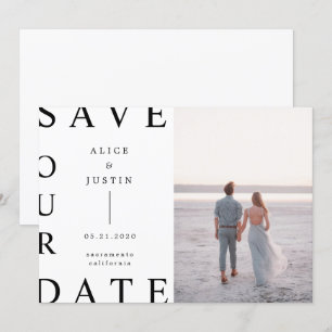 Convite foto de layout ultra moderno Salve a data