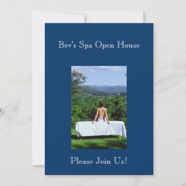 Convite Foto de Massagem Exterior (Frente)